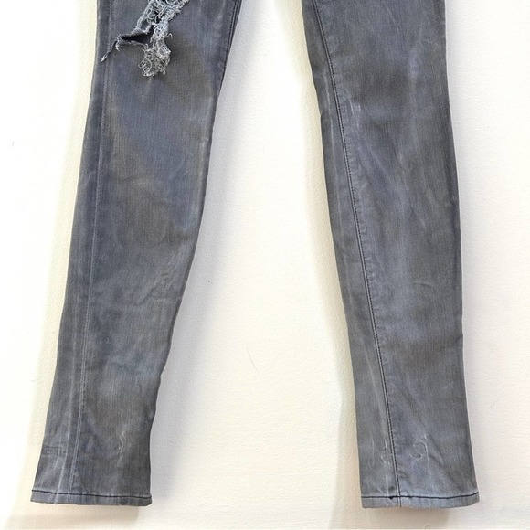 Current Elliott 1968-0002 Bleach Out Night Destroy Grey Skinny Jeans, Size 27 - Picture 5 of 14